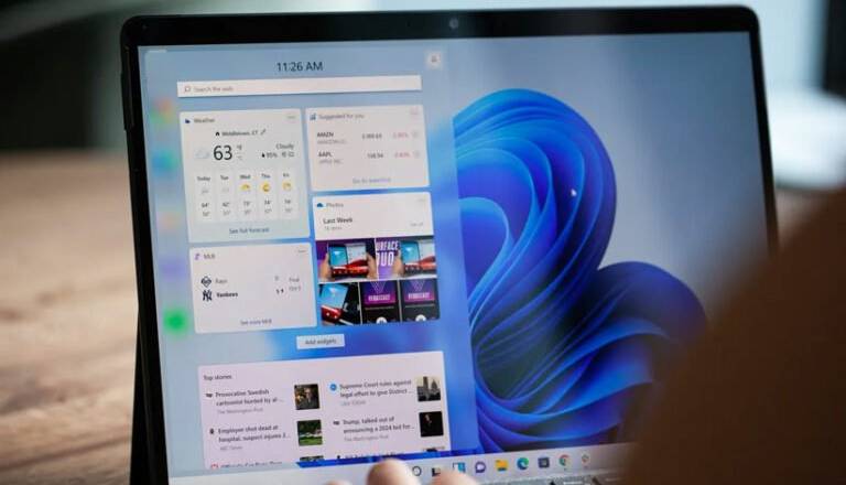 مایکروسافت از تسک‌بار جدید ویندوز ۱۱ برای تبلت‌ها رونمایی کرد