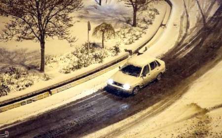 برف و باران در جاده‌های ۱۴ استان